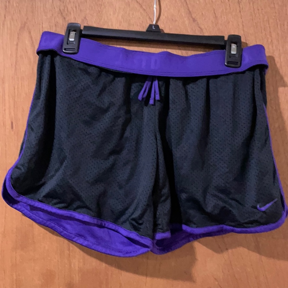 Nike DRI-FIT size large; black and purple; like new;